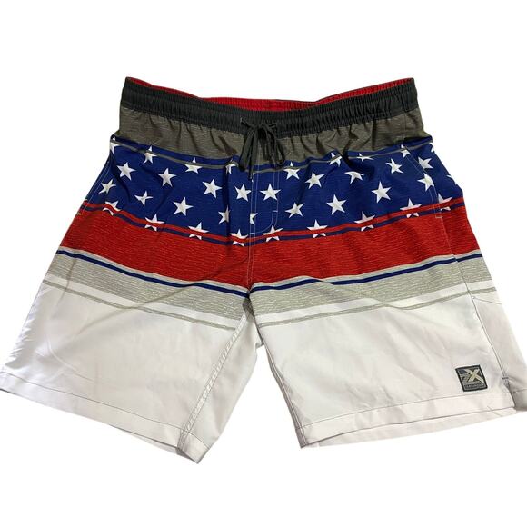 Zero Exposure Men's USA size L UPF 50+ comfort liner stretch Black swim trunks - Picture 1 of 7